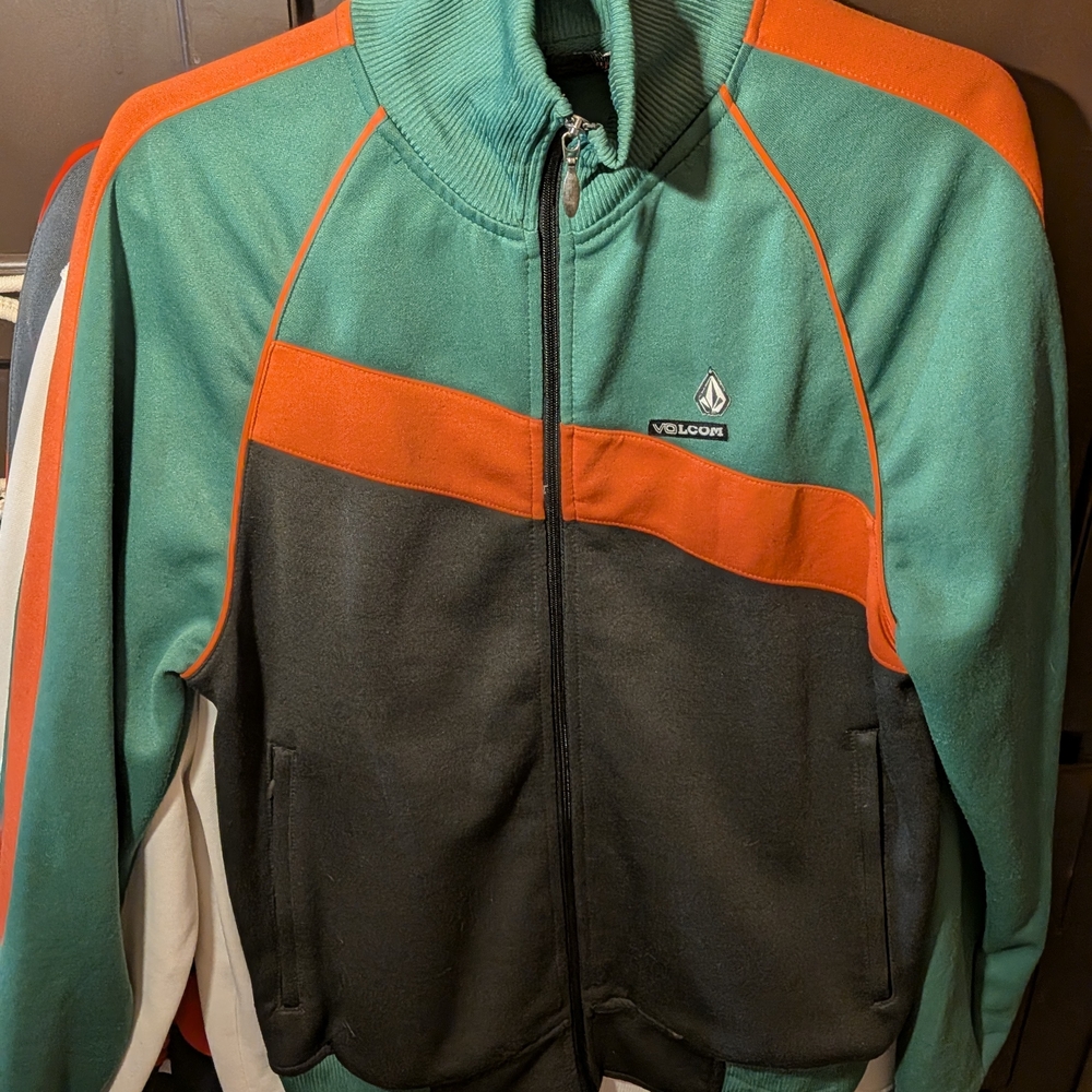 Volcom Teal and Orange Track Jacket